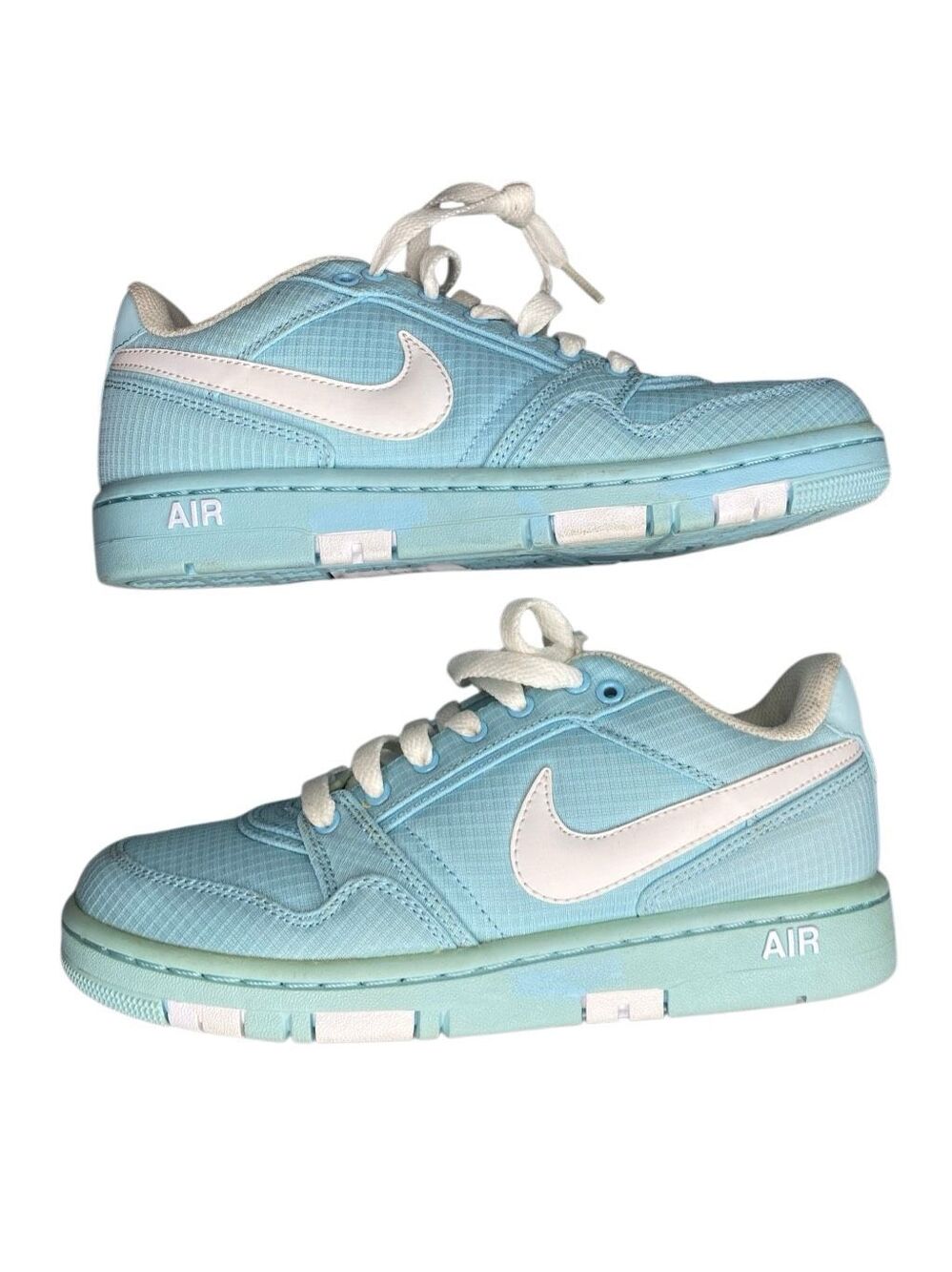 Nike Air Low Top Sneakers Baby Blue White Retro Y2K Athletic Streetwear Shoes